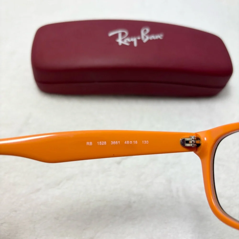 Ray-Ban RB 1528 3661‎ 48 16 130 Tortoise Frame Glasses with Burgundy Case